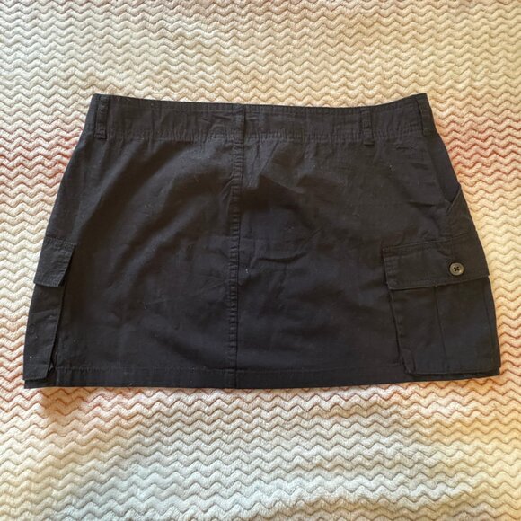 NOBO Black Denim Mini Skirt - Size 14 / Large - Picture 7 of 9